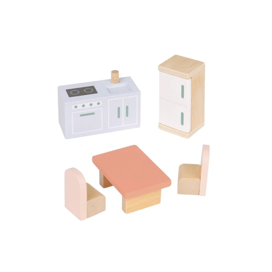 New Classic Toys - Casetta di legno per bambole rossa