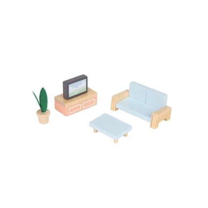 New Classic Toys - Casetta di legno per bambole rossa