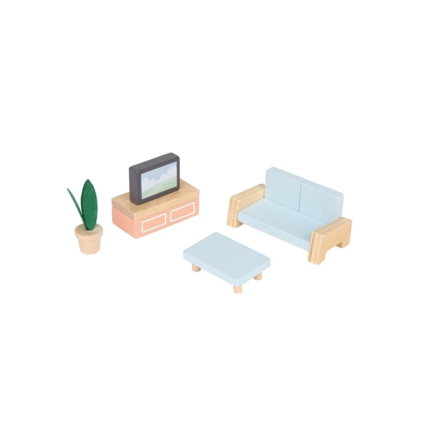 New Classic Toys - Casetta di legno per bambole rossa