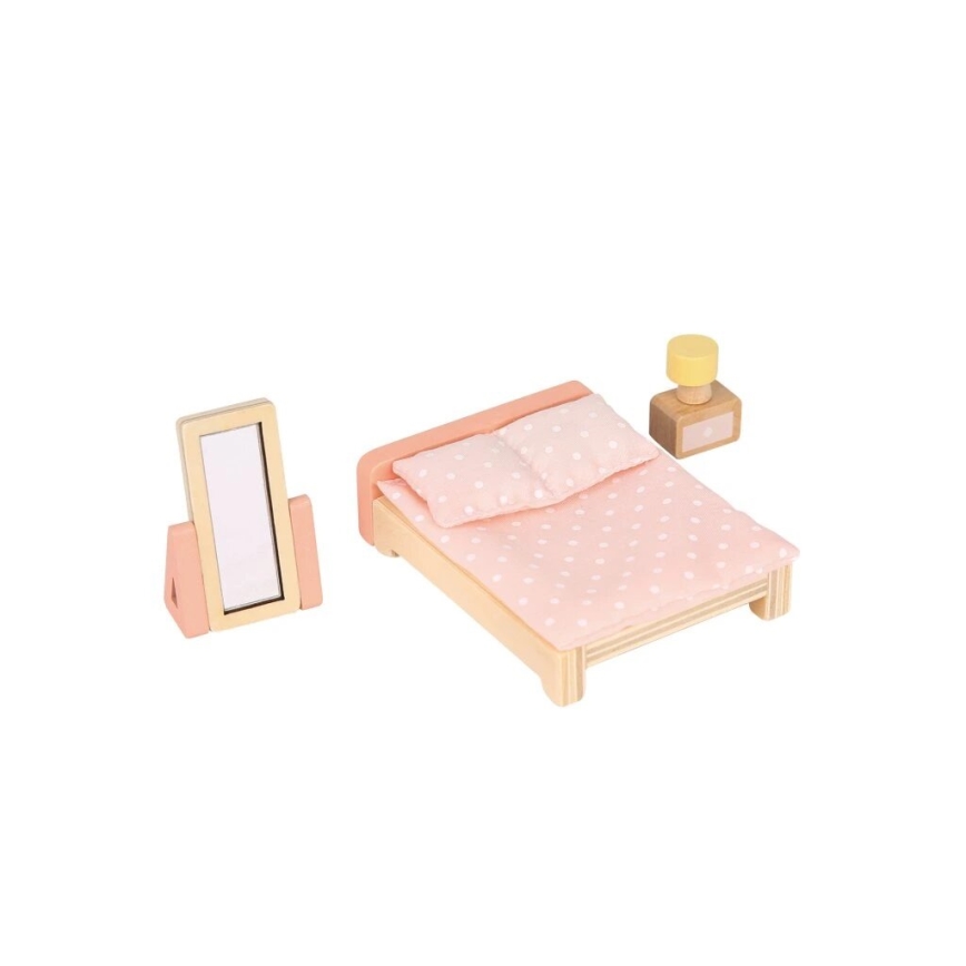 New Classic Toys - Casetta di legno per bambole rossa