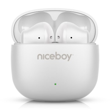 Niceboy Beans 4 POP - Auricolari senza fili da 200 mAh + 2x 30 mAh IPX4 bianco