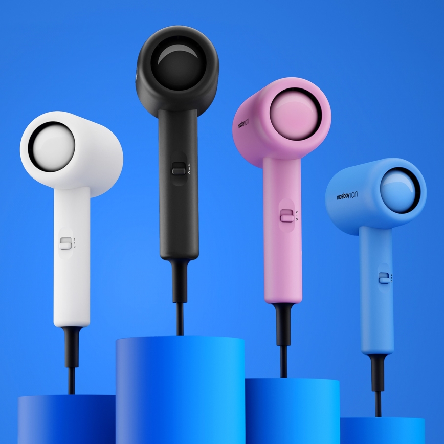 Niceboy ION AirSonic POP - Asciugacapelli 1400W/230V rosa