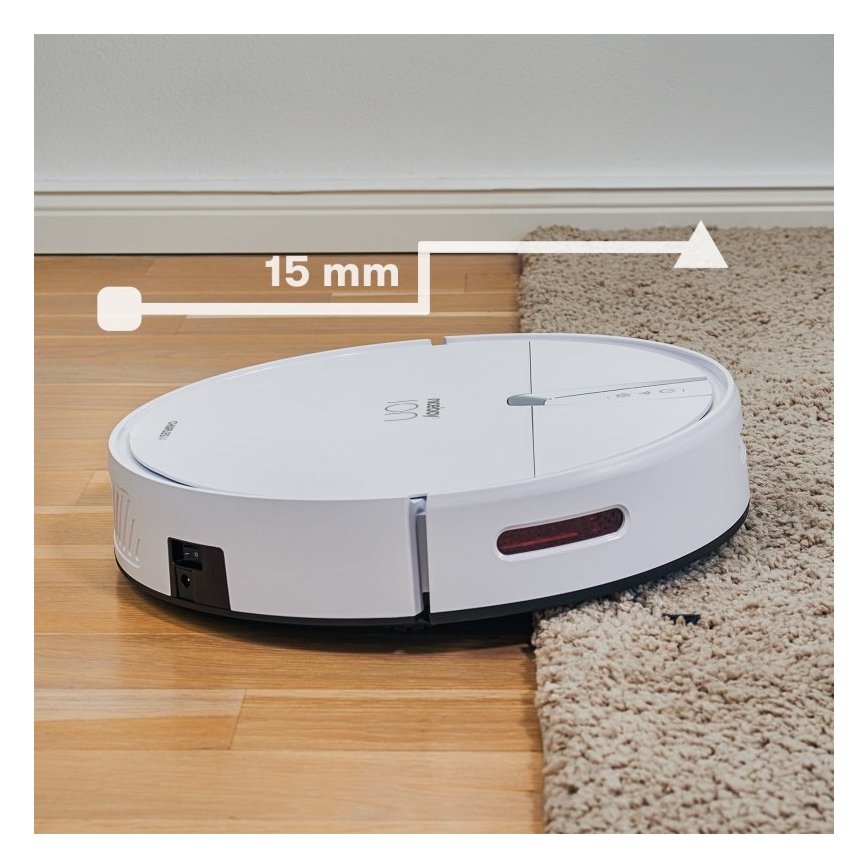 Niceboy ION Charles i4 - Aspirapolvere robot smart 2in1 4400 mAh Wi-Fi bianco + telecomando