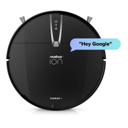 Niceboy ION Charles i4 - Aspirapolvere robot smart 2in1 4400 mAh Wi-Fi nero + telecomando