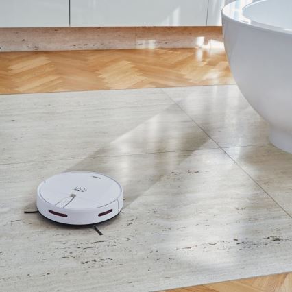 Niceboy ION Charles i4 - Aspirateur robot connecté 2en1 4400 mAh Wi-Fi blanc + télécommande