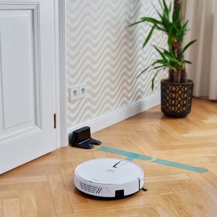 Niceboy ION Charles i4 - Aspirateur robot connecté 2en1 4400 mAh Wi-Fi blanc + télécommande
