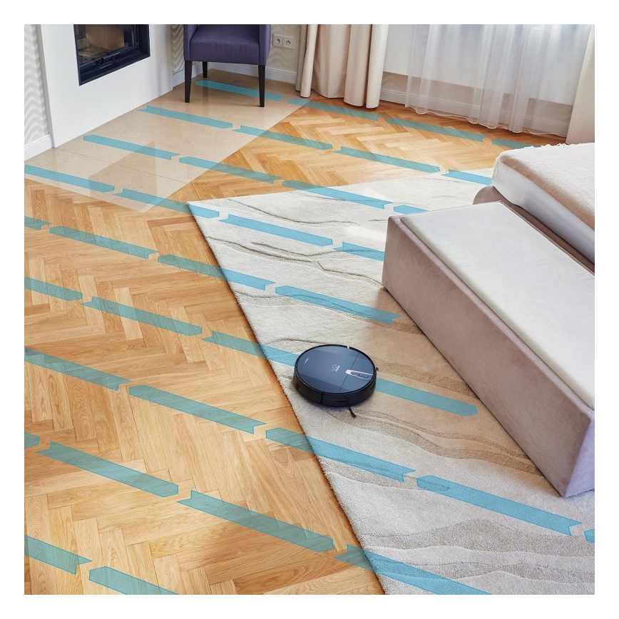 Niceboy ION Charles i4 - Aspirateur robot connecté 2en1 4400 mAh Wi-Fi noir + télécommande