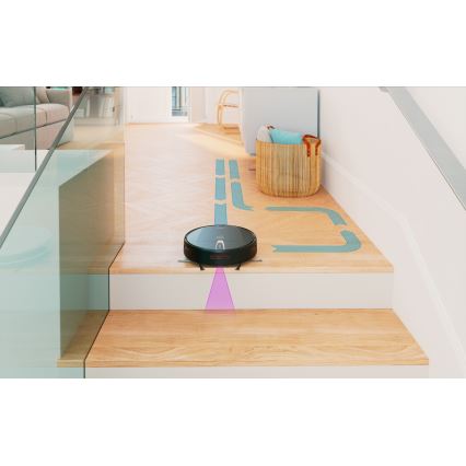 Niceboy ION Charles i4 - Aspirateur robot connecté 2en1 4400 mAh Wi-Fi noir + télécommande