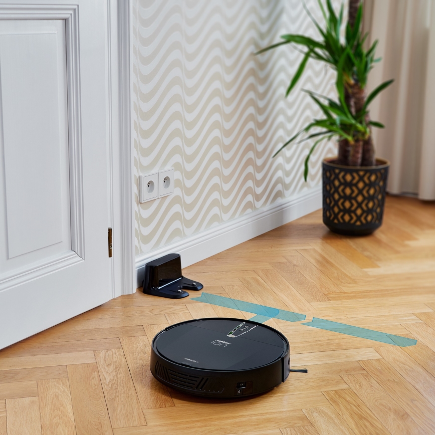 Niceboy ION Charles i4 - Aspirateur robot connecté 2en1 4400 mAh Wi-Fi noir + télécommande
