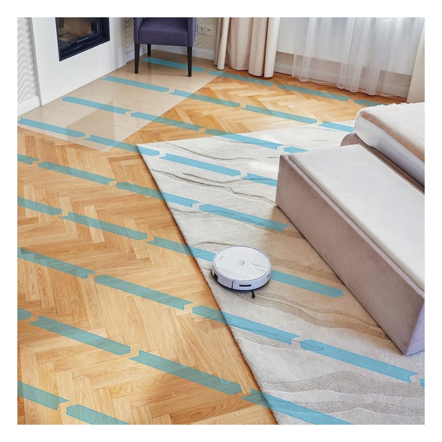 Niceboy ION Charles i4 - Smart-Staubsaugerroboter  2in1 4400 mAh Wi-Fi weiß + Fernbedienung