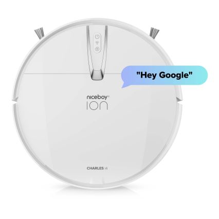 Niceboy ION Charles i4 - Smart-Staubsaugerroboter  2in1 4400 mAh Wi-Fi weiß + Fernbedienung