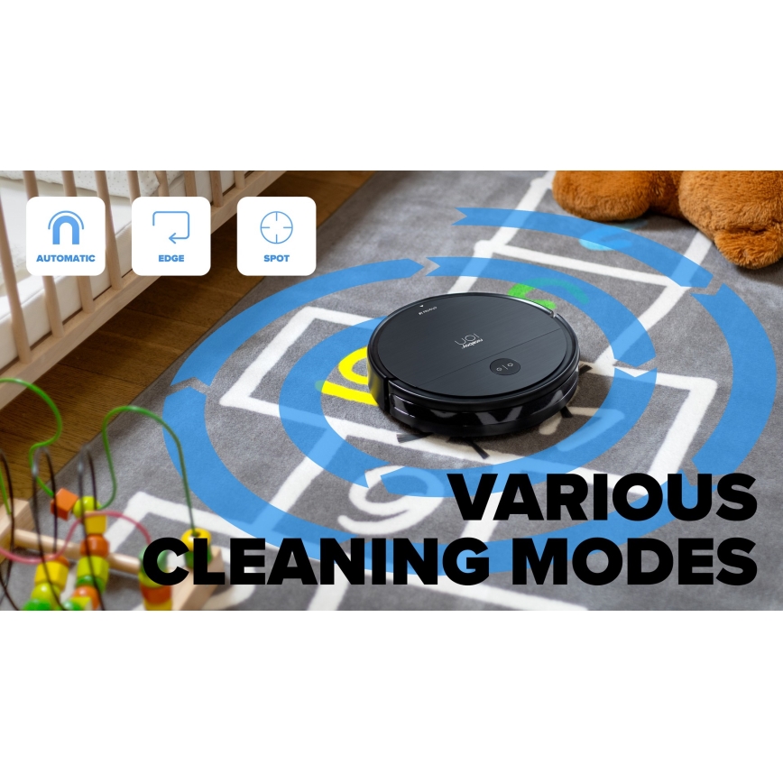 Niceboy ION Charles i6 - Aspirapolvere robot smart 2in1 2600 mAh Wi-Fi nero