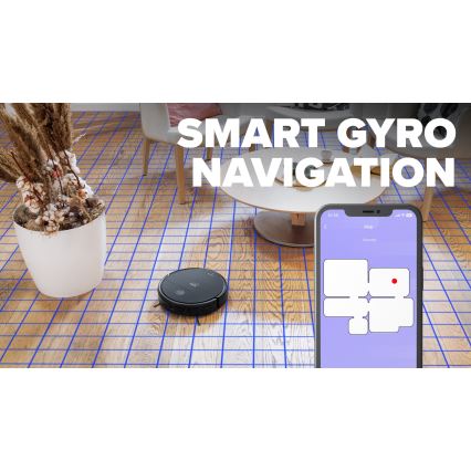 Niceboy ION Charles i6 - Aspirapolvere robot smart 2in1 2600 mAh Wi-Fi nero