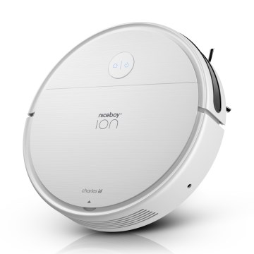 Niceboy ION Charles i6 - Aspirateur robot connecté 2en1 2600 mAh Wi-Fi blanc