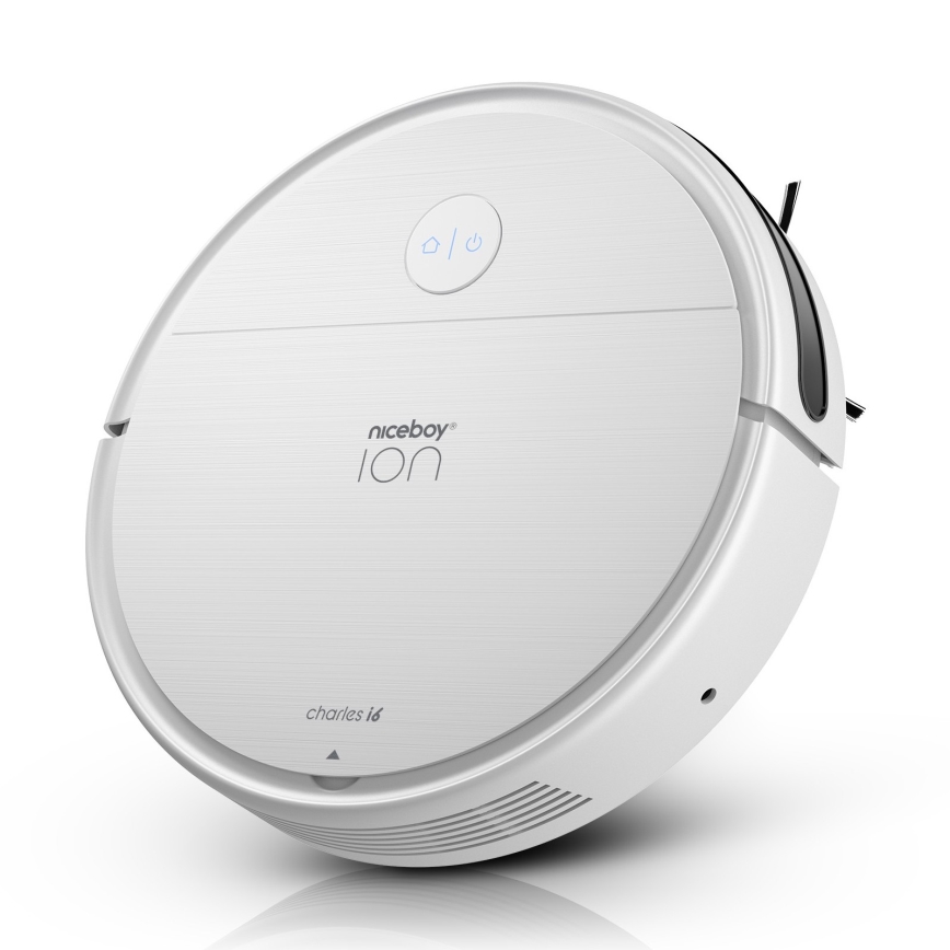 Niceboy ION Charles i6 - Aspirateur robot connecté 2en1 2600 mAh Wi-Fi blanc