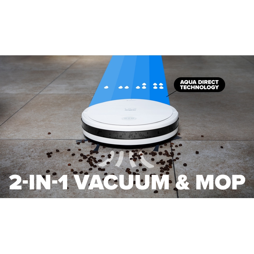 Niceboy ION Charles i6 - Aspirateur robot connecté 2en1 2600 mAh Wi-Fi blanc