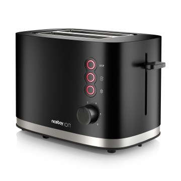 Niceboy ION Cruncher C3 - Tostapane a due fori e tostatore 870W/230V nero