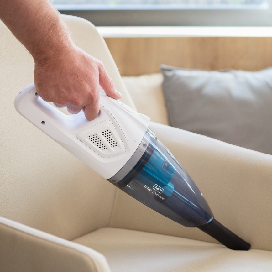Niceboy ION Hurricane R1 - Aspirateur à main rechargeable 50W/2200 mAh blanc/bleu