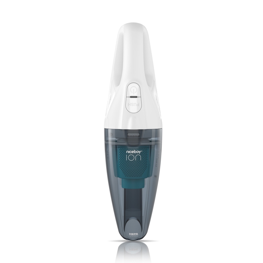 Niceboy ION Hurricane R1 - Aspirateur à main rechargeable 50W/2200 mAh blanc/bleu