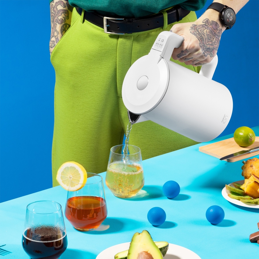 Niceboy ION SmartKettle - Bouilloire connectée avec thermorégulation 1,7 l 2200W/230V Wi-Fi blanc