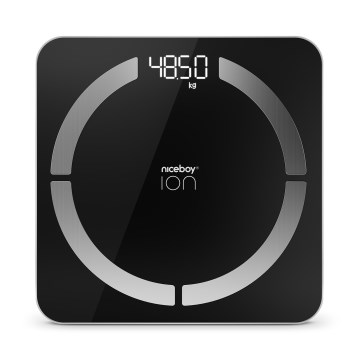 Niceboy ION SmartScale - Digitale Smart-Personenwaage 3xAAA schwarz