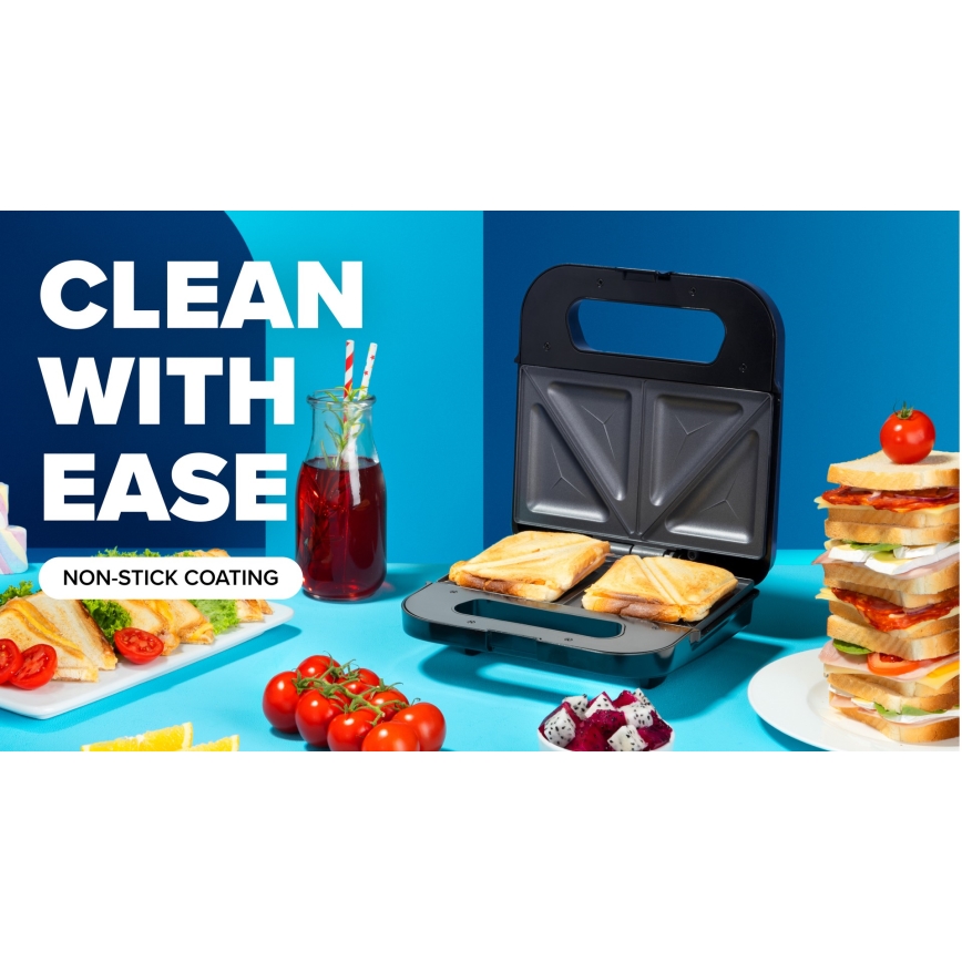 Niceboy ION Snacker S1 - Sandwichmaker 750W/230V matt Chrom/schwarz