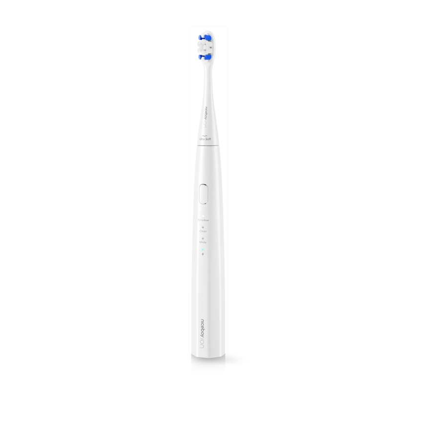 Niceboy ION Sonic Kids - Elektrische Schallzahnbürste für Kinder 500 mAh IPX7 Weiß