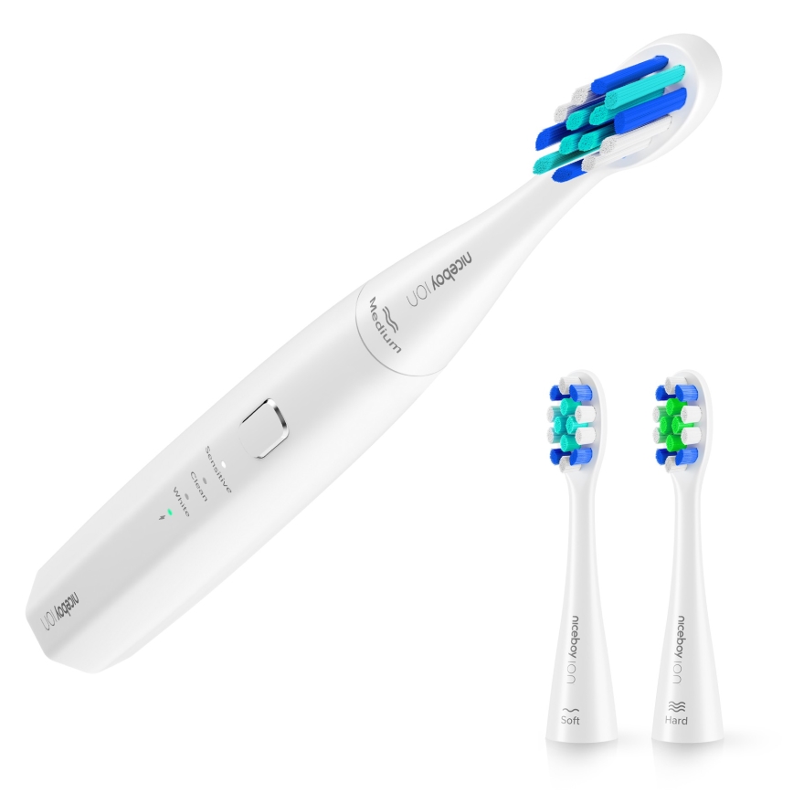Niceboy ION Sonic Lite - Brosse à dents sonique 500 mAh IPX7 blanche