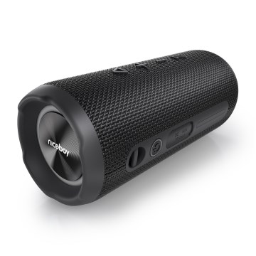 Niceboy Nexus - LED Autoparlante wireless con microfono 26W/4000 mAh IPX6 nero