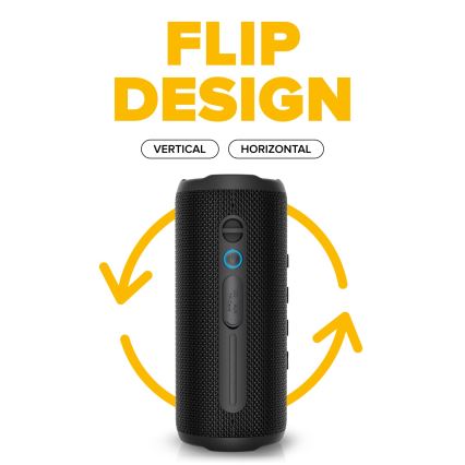 Niceboy Nexus - LED Autoparlante wireless con microfono 26W/4000 mAh IPX6 nero