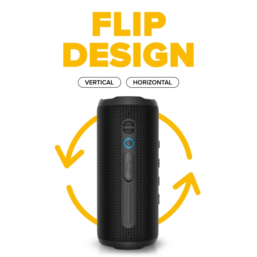 Niceboy Nexus - LED Autoparlante wireless con microfono 26W/4000 mAh IPX6 nero