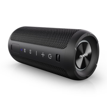 Niceboy Orion - LED Autoparlante wireless con microfono 24W/2200 mAh IPX7 nero