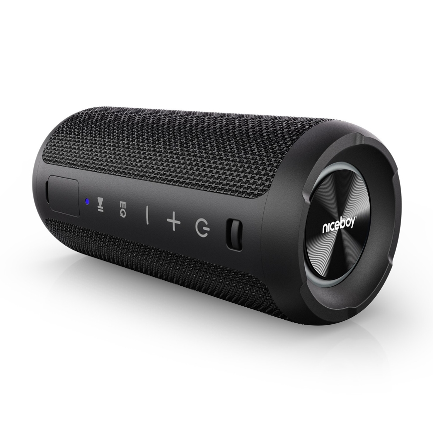 Niceboy Orion - LED Kabelloser Lautsprecher mit Mikrofon 24W/2200 mAh IPX7 schwarz