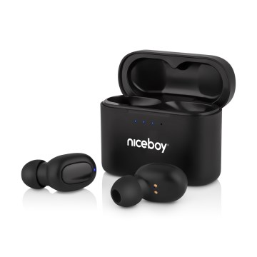 Niceboy Podsie 4 - kabellose In-Ear-Kopfhörer IP54, schwarz