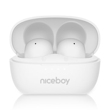 Niceboy Podsie 4 POP - Auricolari wireless 400 mAh + 2x 40 mAh IPX4 bianco