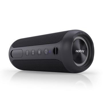 Niceboy Polaris - LED Autoparlante wireless con microfono 30W/2000 mAh IPX7 nero