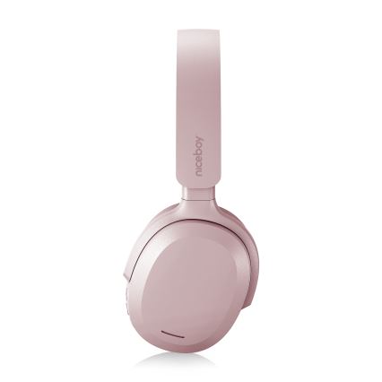 Niceboy Sora - Cuffie wireless con microfono, batteria 250 mAh, IPX4, rosa