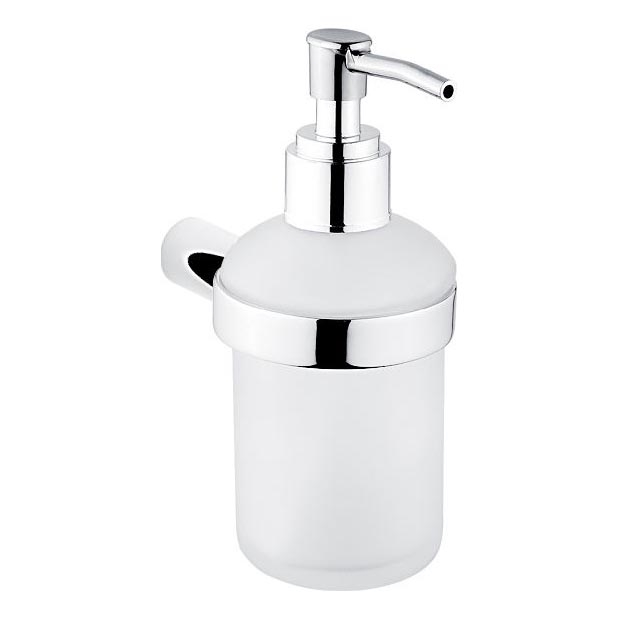 NIMCO BR 11031C-26 - Distributore di sapone a parete BORMO 180 mm opaco vetro/cromo lucido