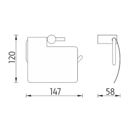 NIMCO BR 11055B-26 - Porta carta igienica BORMO cromo lucido