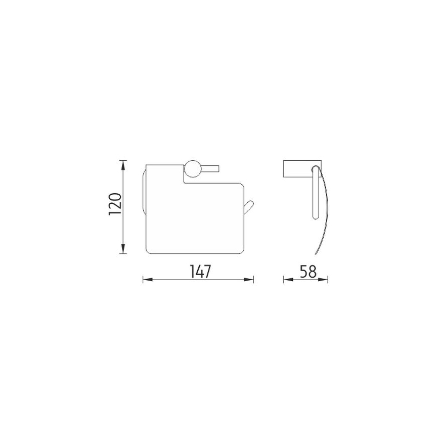 NIMCO BR 11055B-26 - Porta carta igienica BORMO cromo lucido