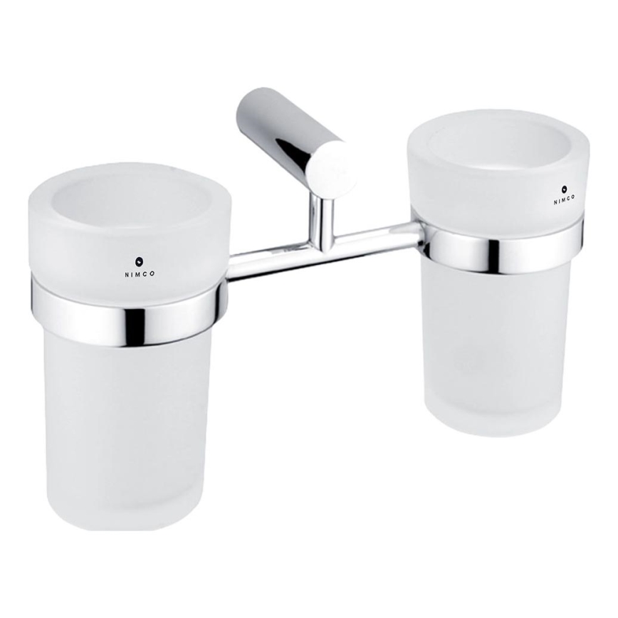 NIMCO BR 11058DW-26 - Wandmontierter Zahnbürstenhalter BORMO matt Glas/glänzendes Chrom