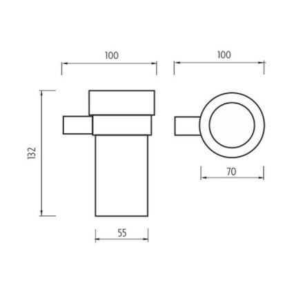 NIMCO BR 11058W-26 - Portaspazzolino a parete BORMO opaco vetro/cromo lucido