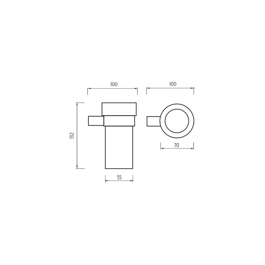 NIMCO BR 11058W-26 - Wandmontierter Zahnbürstenhalter BORMO matt Glas/glänzendes Chrom