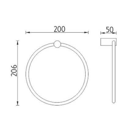 NIMCO BR 11060L-26 - Appendiabiti da parete BORMO diametro 20 cm cromo lucido