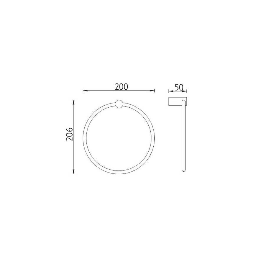 NIMCO BR 11060L-26 - Appendiabiti da parete BORMO diametro 20 cm cromo lucido