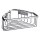 NIMCO Ki 14003-26 - Tablette murale de douche KIBO chrome brillant
