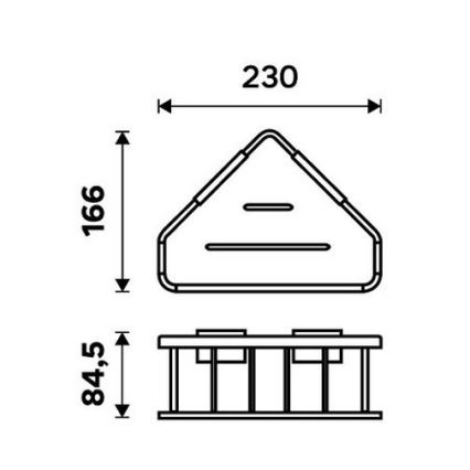 NIMCO Ki 14003-B-26 - Mensola a muro per doccia KIBO cromo lucido