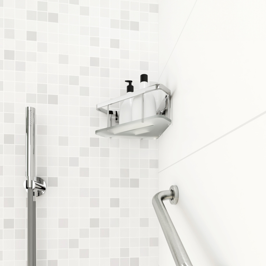 NIMCO Ki 14003-B-26 - Tablette murale de douche KIBO chrome brillant