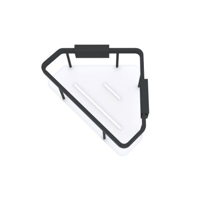NIMCO Ki-14003-B-90 - Mensola a muro per doccia KIBO opaco nero/bianco