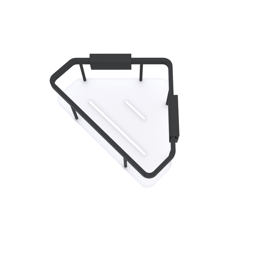 NIMCO Ki-14003-B-90 - Mensola a muro per doccia KIBO opaco nero/bianco